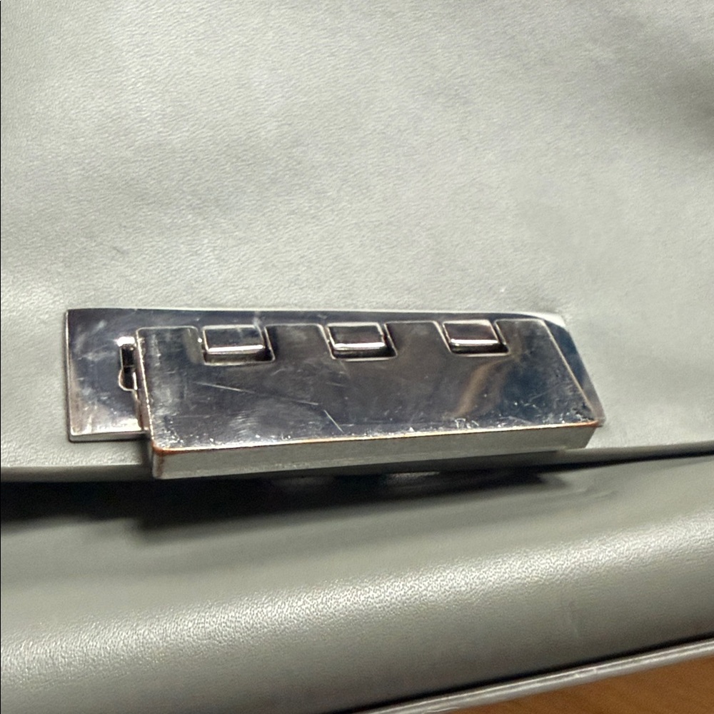 Zac Posen Satchel Gray Leather Shoulder Bag - Picture 4 of 10